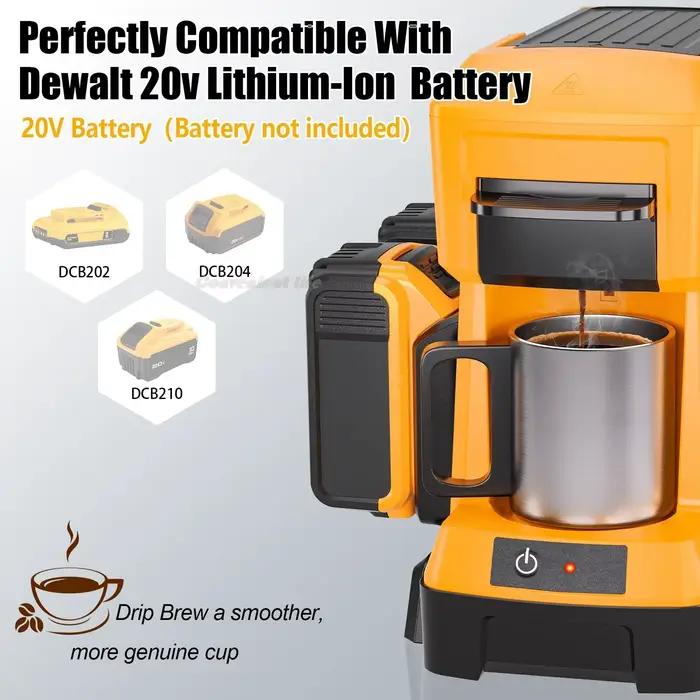Cafetière sans fil pour batterie Dewalt 20 V
