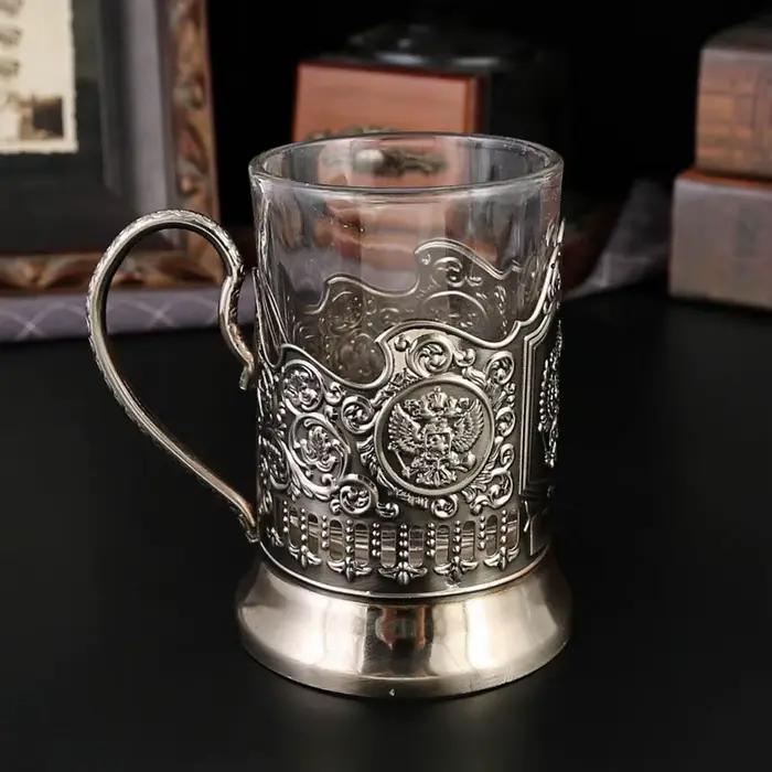 Verre à thé chaud, porte-gobelet en métal