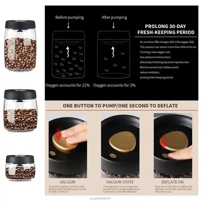 Réservoir scellé sous vide pour grains de café
