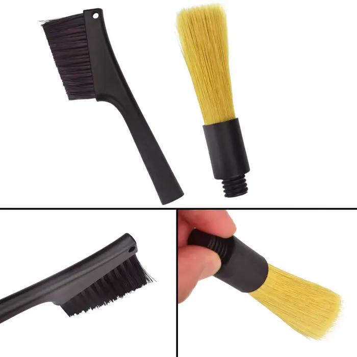 Brosse de nettoyage pour machine à café, brosse à dépoussiérer pour moulin à expresso, accessoire pour barista, maison et cuisine, brosse à double usage pour café, nettoyage de café et comptoir, outil pour barista professionnel