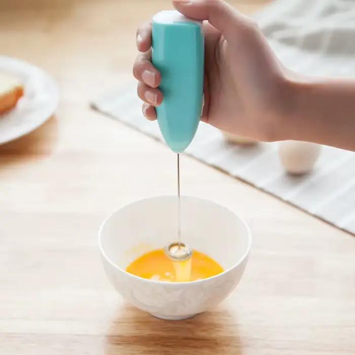 Électrique Oeuf Batteur Mousseur À Lait Pour Café Ménage Cuisine Mini En Acier Inoxydable