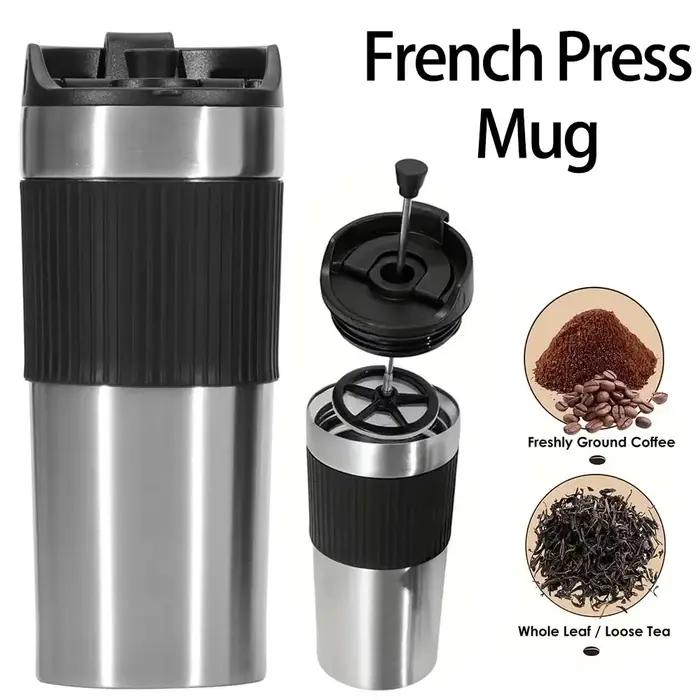 Presse française portable en acier inoxydable avec tasse isolée pour café et thé voyage randonnée camping occasions spéciales