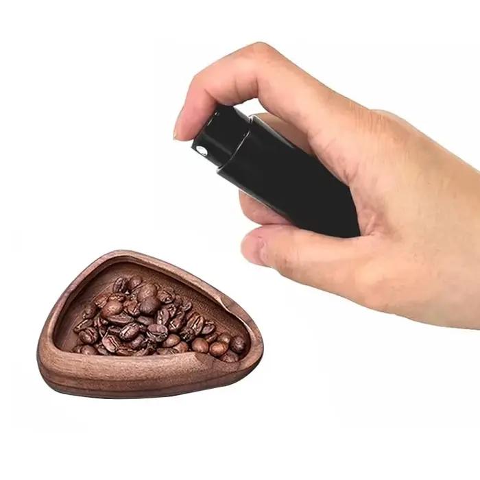 Tasse doseuse de grains de café en bois avec ensemble de flacons pulvérisateurs