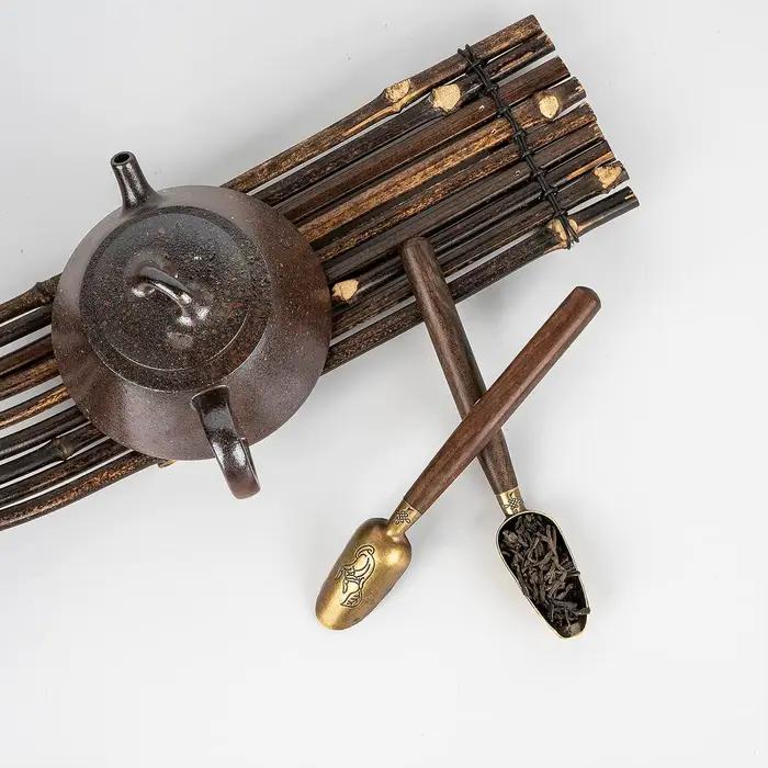 Cuillère à café Vintage à feuilles mobiles