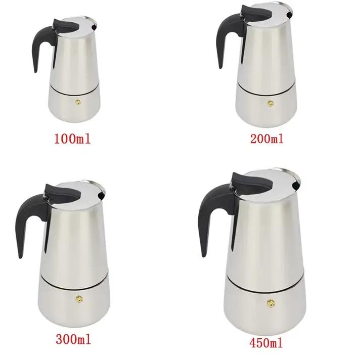 2/4/6/9 tasses cafetière en acier inoxydable Moka Pot