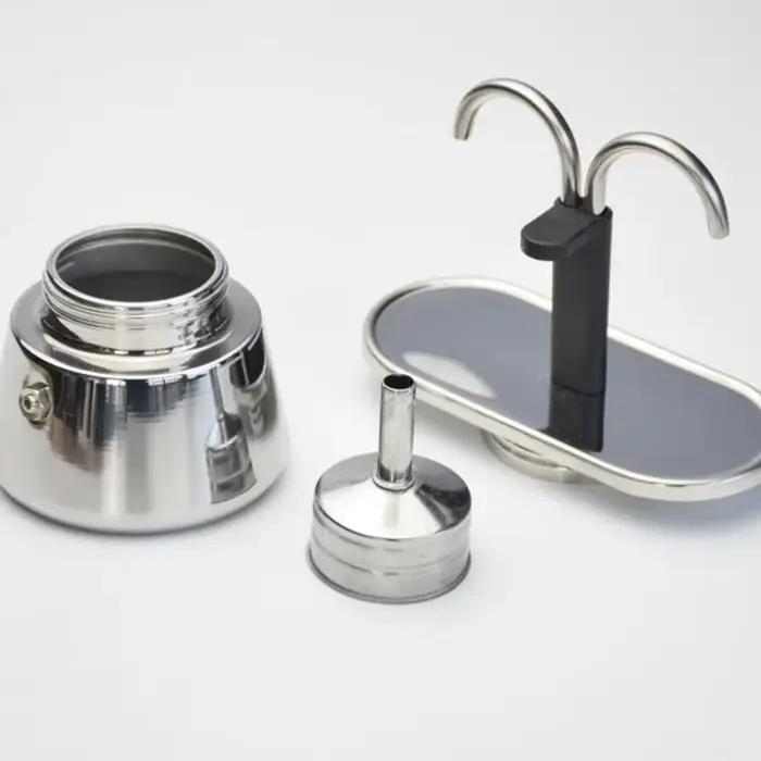 200ML Mini Moka Pot Double Tube 304 acier inoxydable cafetière italienne