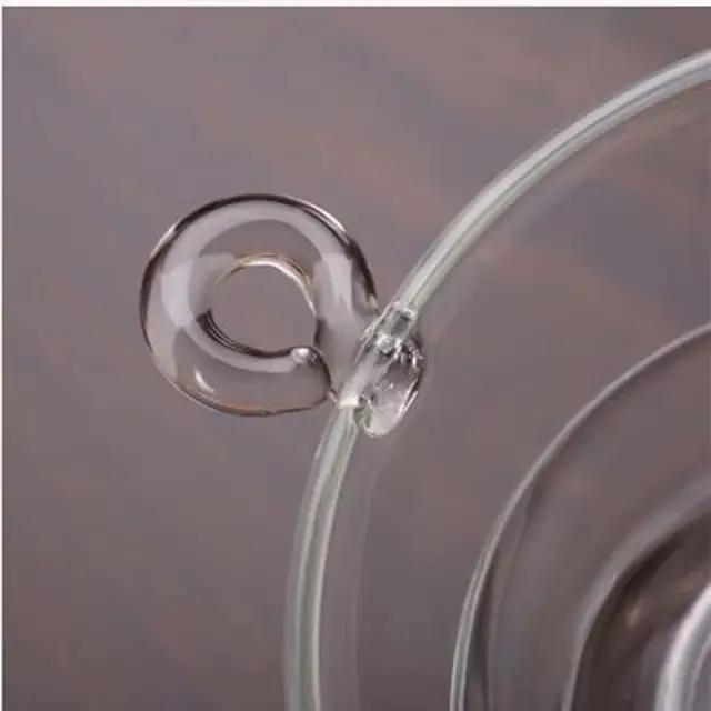 Passoire à thé en verre résistant à la chaleur avec poignée