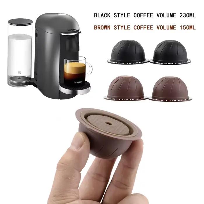 5 jeux de coques filtrantes pour capsules de café et bouchons d'étanchéité en silicone