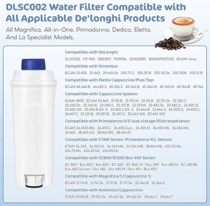 Filtres à eau pour machine à café Delonghi Magnifica s