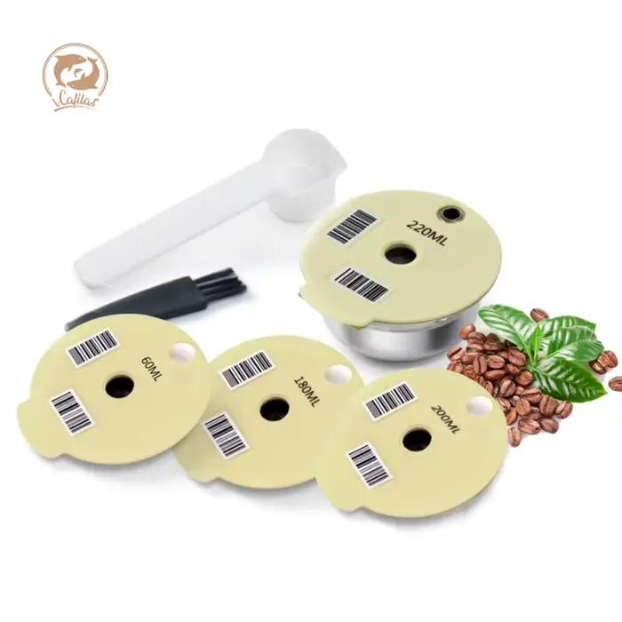 Dosettes de café réutilisables pour Bosch Tassimo SUNY HAPPY VIVY avec couvercle en Silicone 60/180/200/220ml recharge