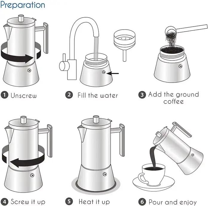 Cafetière à expresso Diego pour cuisinière
