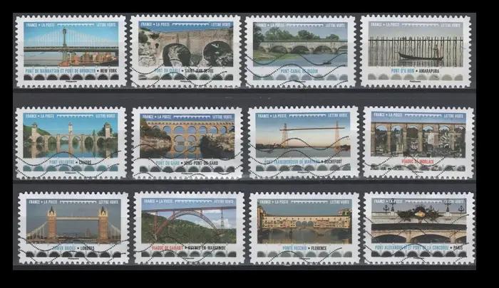 Timbres-poste français année 2017 ponts célèbres autour du monde 12