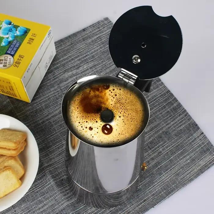 Cafetière moka domestique en acier inoxydable