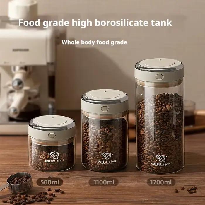 Boîte à café Tina Wimcn moderne avec valve CO2 et tracker de fraîcheur pour collation aux céréales et décoration Noël Halloween
