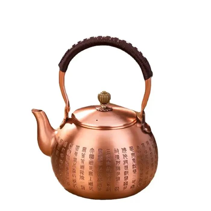 Bouilloire à thé bouillante en cuivre pur 600/1200/1600ml