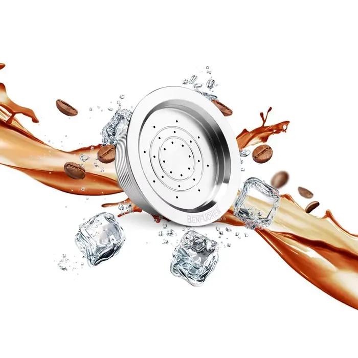 Capsules de café réutilisables en acier inoxydable pour machine Lavazza a mio, avec filtres pour une richesse de goût, disponible en plusieurs couleurs