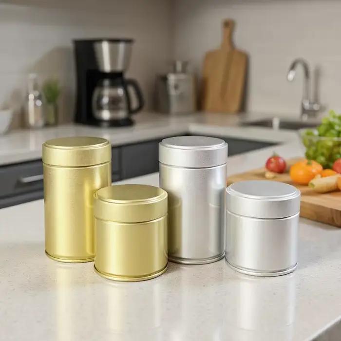 Boîte à thé hermétique en fer blanc – Récipient de stockage scellé pour thé en feuilles mobiles