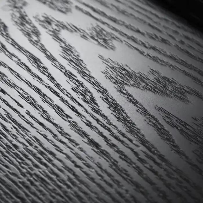 Assiette à thé rectangulaire noire en bois massif