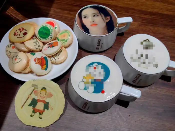 Imprimante alimentaire commerciale pour décorations de café, gâteaux, macarons, pain et chocolat haute qualité rapide et personnalisée