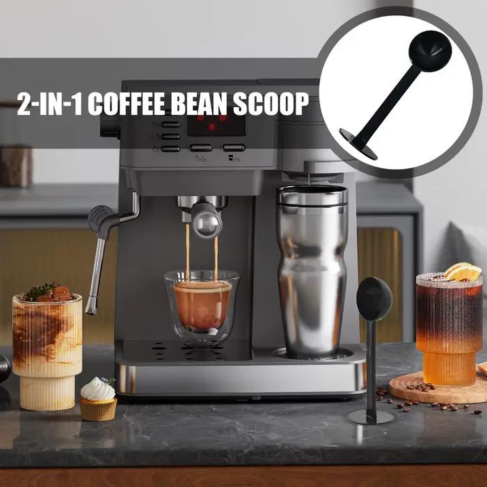 Cuillère doseuse et tasseur de café expresso multifonctionnelle pour mesures précises et tassage efficace à la maison et en cuisine