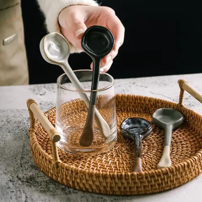 1 pièce de fouet à café en céramique vintage pour le thé de l'après-midi