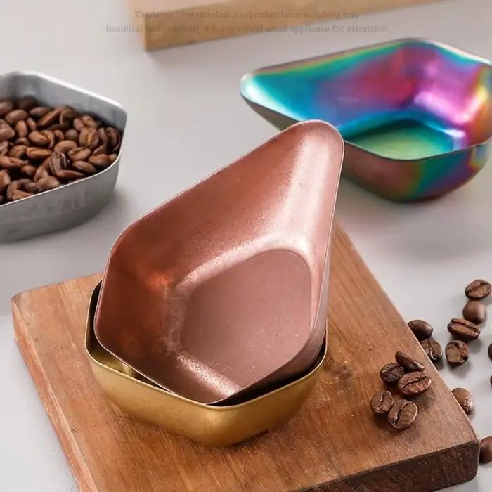 Tasse doseuse de grains de café en acier inoxydable