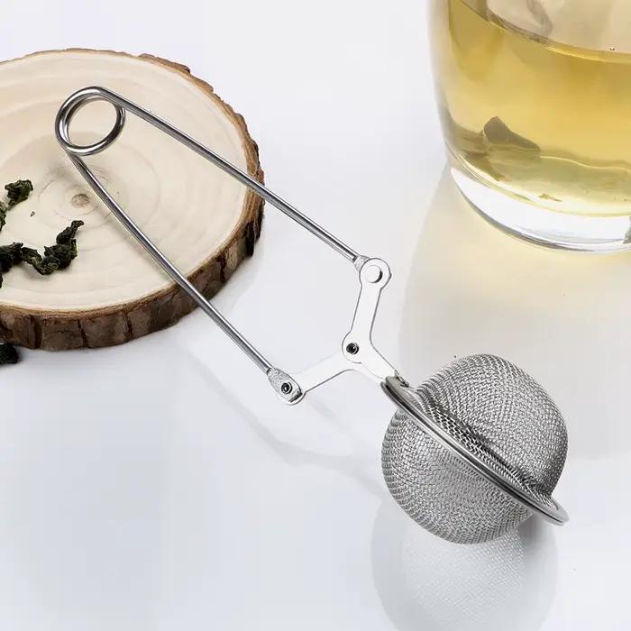 HILIFE Gadget de cuisine sphère maille passoire à thé café herbe épices filtre diffuseur infuseur à thé poignée en acier inoxydable boule de thé