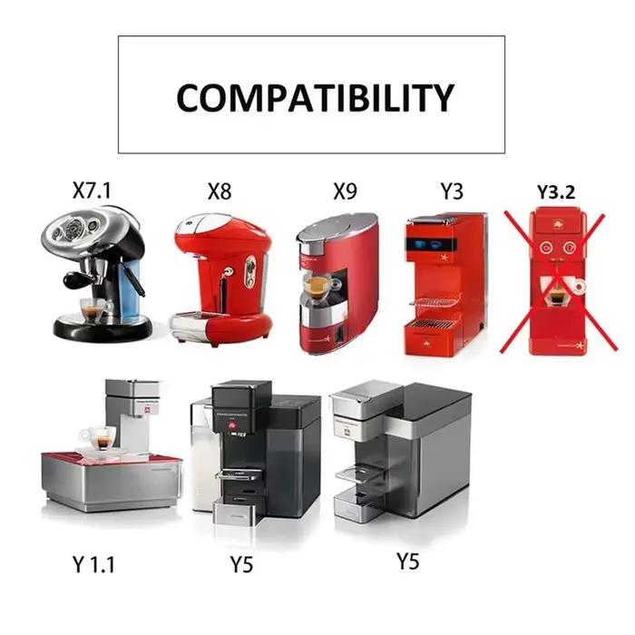 Capsules de café réutilisables rechargeables acier inoxydable 304 pour machine expresso Illy X7.1 X8 X9 IllY3 IllY1.1 IllY5 occasions spéciales durable qualité supérieure
