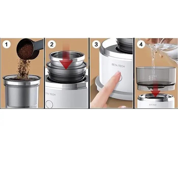 Cafetière portable avec filtre goutte à goutte