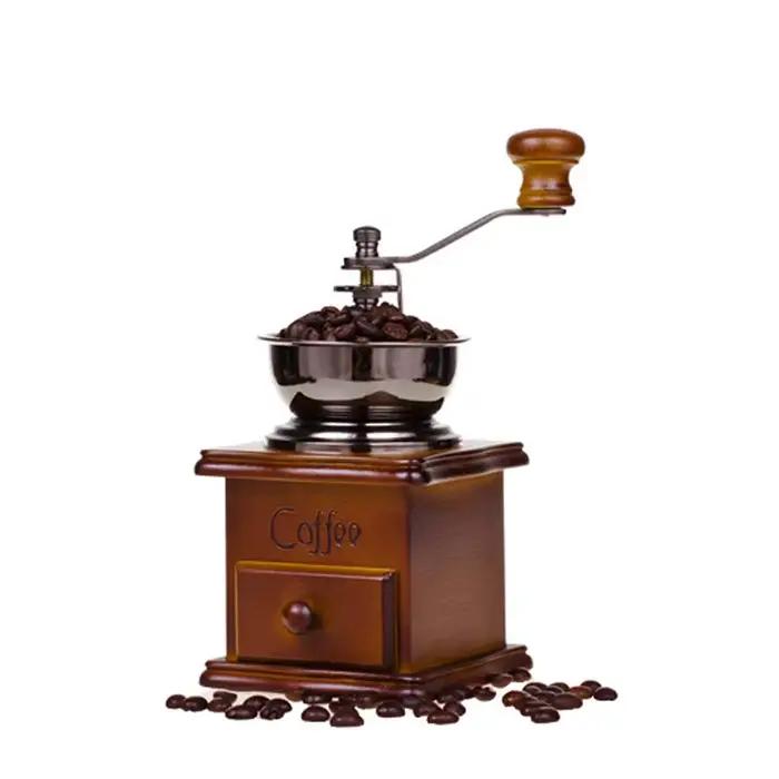 Moulin à café manuel-moulin à manivelle de Style italien classique avec rectifieuse de grains polyvalente Portable réglable