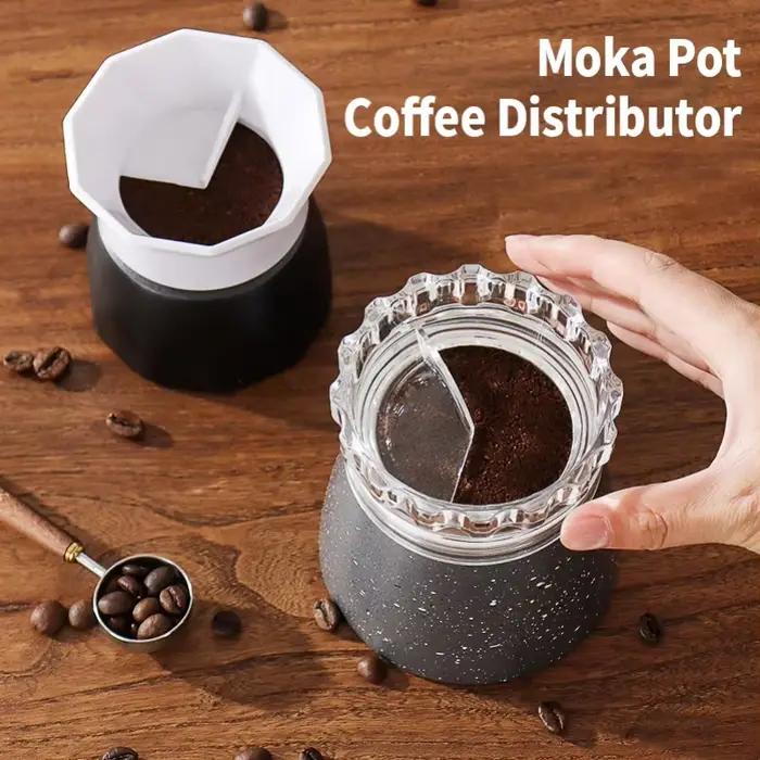 Entonnoir doseur OANKR pour cafetiere Moka anneau doseur pour machine expresso sur cuisiniere compatible avec 3 a 6 tasses differentes couleurs pour cuisine