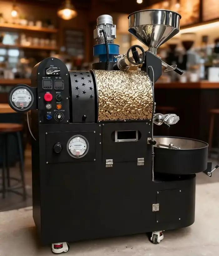 Tostador de café commercial à gaz personnalisé de 3 kg