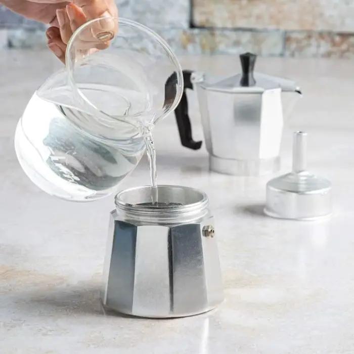 Cafetiere moka coolcells en aluminium octogonale multifonctionnelle pour preparation de cafe expresso bouilloire percolateur a offrir occassions speciales