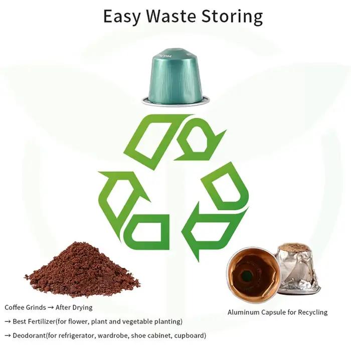 Boîte de recyclage de capsules de café pour Nespresso et Dolce Gusto accessoire pour café en plastique recyclable et reutilisable pour restaurant et maison