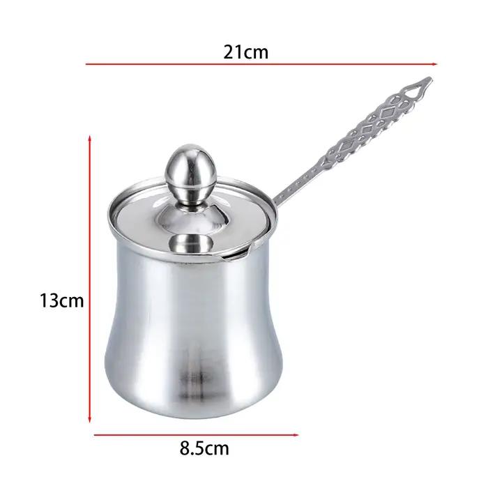 Cafetiere turque polyvalente long manche acier inoxydable pour cafe the chocolat et sauces occasions speciales cuisson festive
