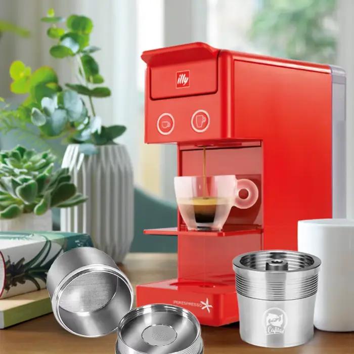 ICalifas pour Machine à café illy/Capsule réutilisable rechargeable en métal en acier inoxydable adaptée au