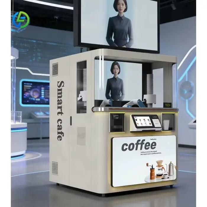 Machine à café robotisée personnalisable boissons chaudes froides robot préparation café entreprises ambiance de travail stimulante productivité événements professionnels