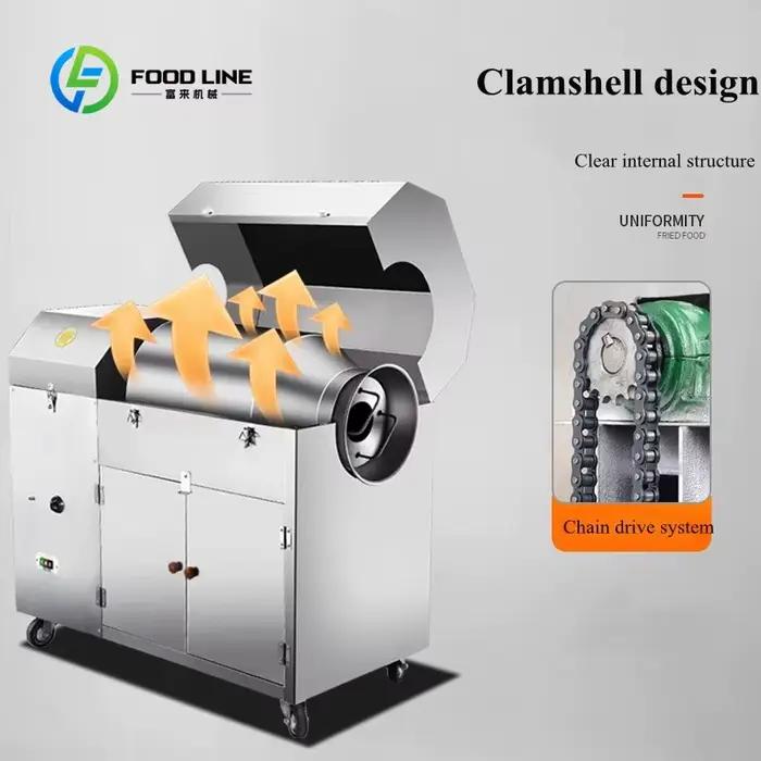 Torréfacteur à tambour haute capacité personnalisé pour le torréfaction industrielle du café