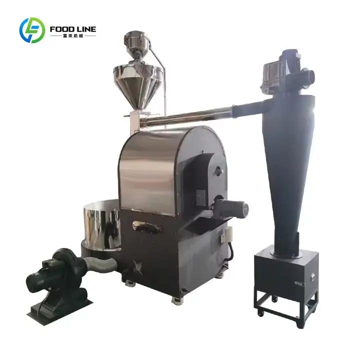 Torréfacteur à café automatique 30 kg 20 kg avec tambour en fonte