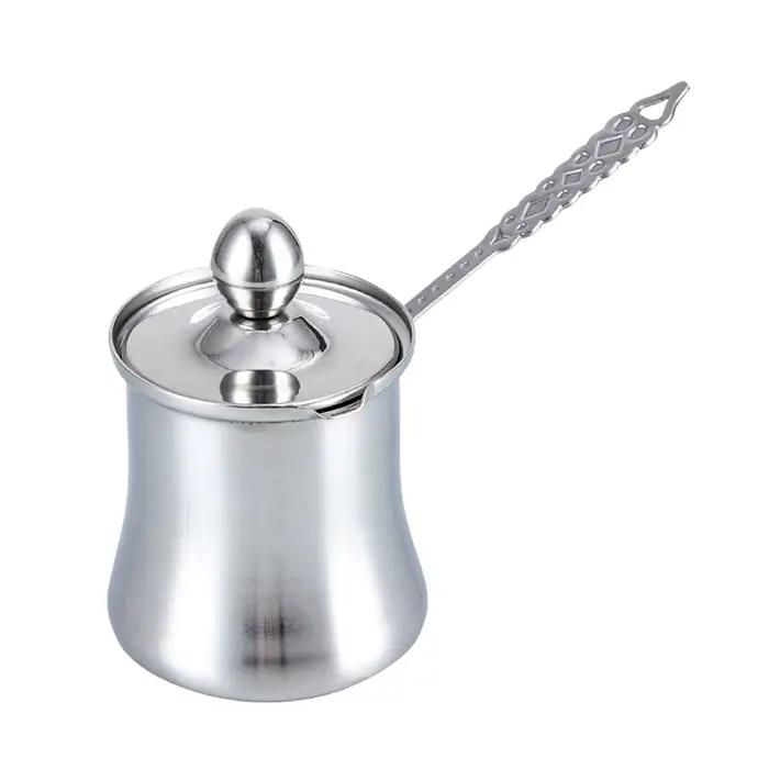Cafetiere turque polyvalente long manche acier inoxydable pour cafe the chocolat et sauces occasions speciales cuisson festive