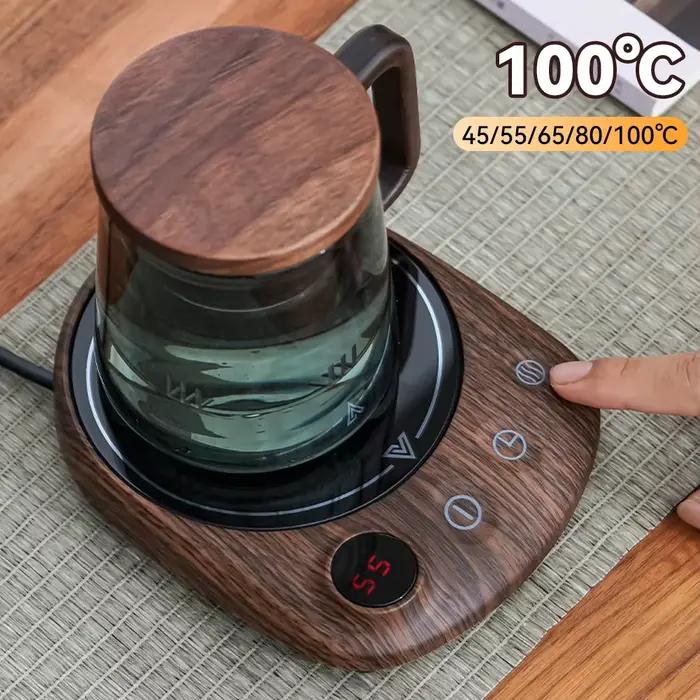 Coussin chauffant pour tasses en polyester 200W avec 5 niveaux de température pour café, thé, lait, usage domestique et professionnel, cadeau idéal pour les amateurs de boissons chaudes