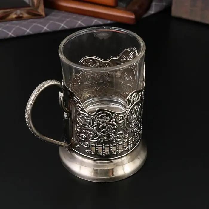 Verre à thé chaud, porte-gobelet en métal