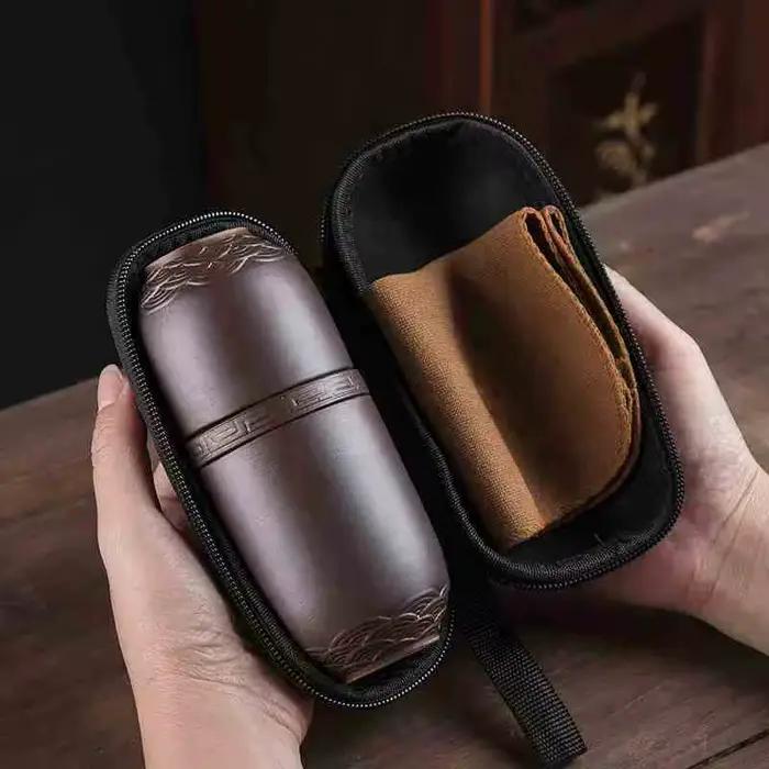 Service à thé de voyage avec sac de voyage