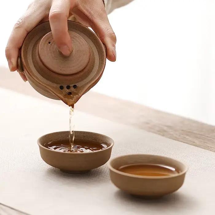 Service à thé Kung Fu chinois en céramique pour cérémonie du thé voyage théière tasses élégantes occasions spéciales