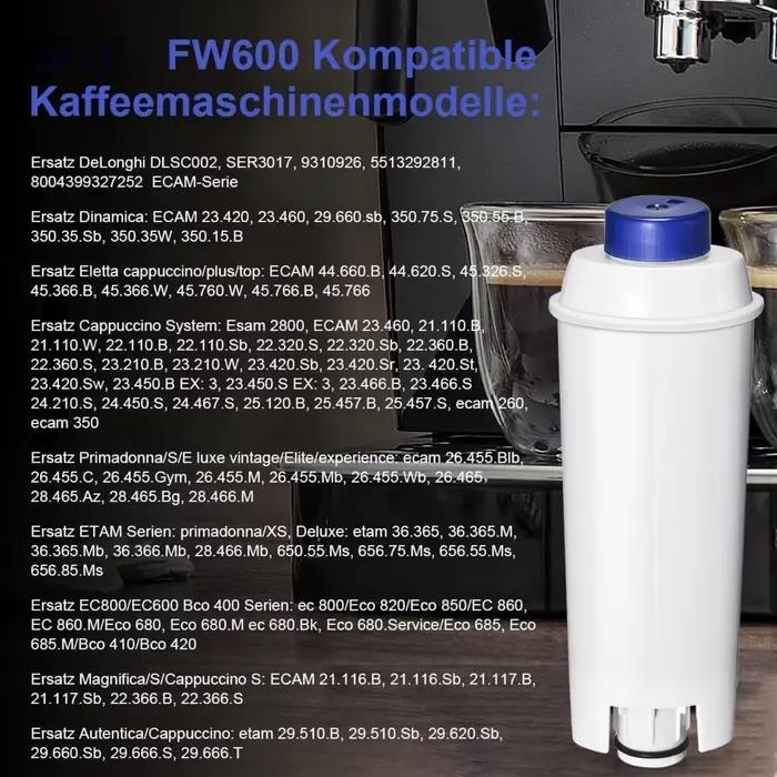 Remplacement pour le filtre à eau Delonghi DLSC002