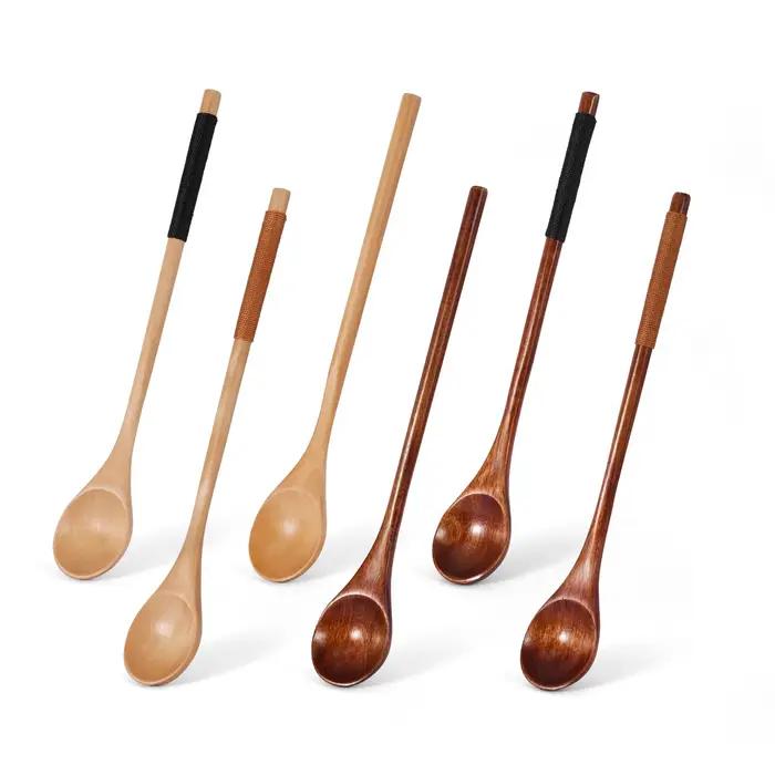 Cuillère à thé en bois cuillères à café longues petit ensemble