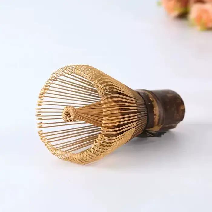 Batteur en poudre de thé vert Matcha en bambou service à thé cérémonie japonaise brosse à thé 100 dents 80 dents option pour amateurs de thé et passionnés de cérémonie traditionnelle ```