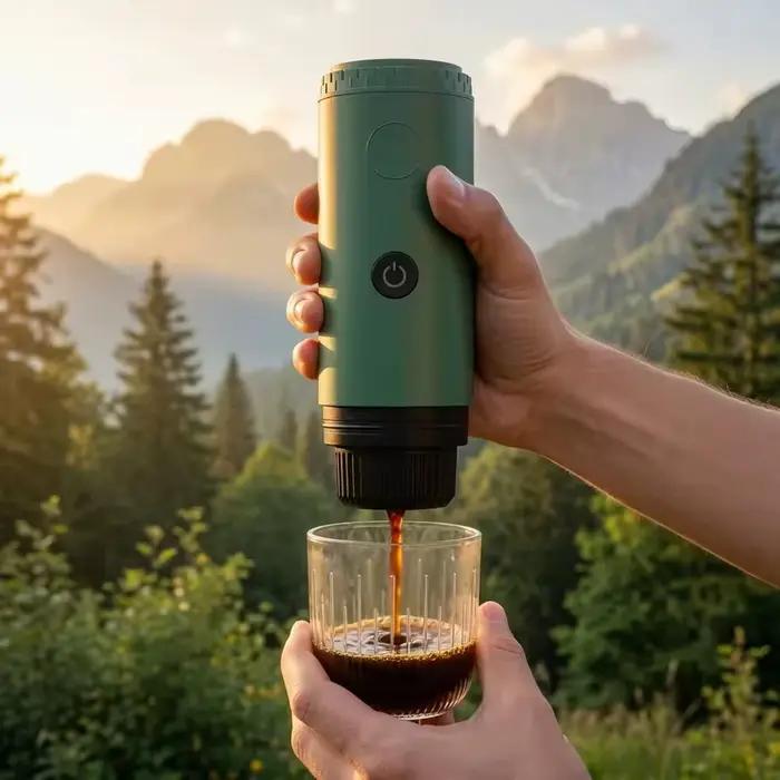 Machine à café portable 3-en-1 pour expresso, cappuccino et américain, voyage, camping, bureau occasions spéciales