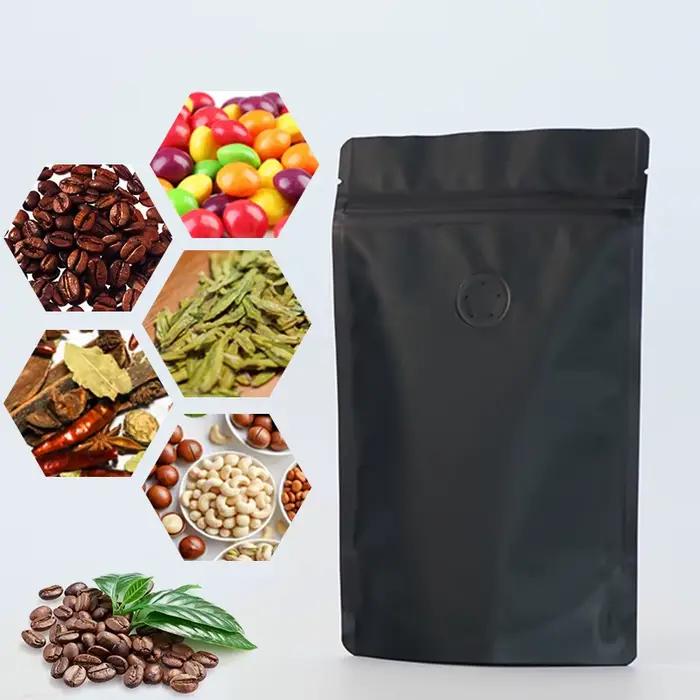 Pochette pour grains de café kraft noir et blanc