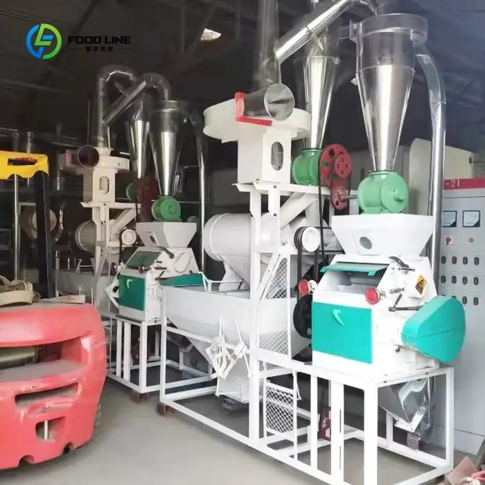 Machine de Meulage Automatique à Rouleau Double pour la Fabrication de Farine de Haute Qualité pour Petites Usines